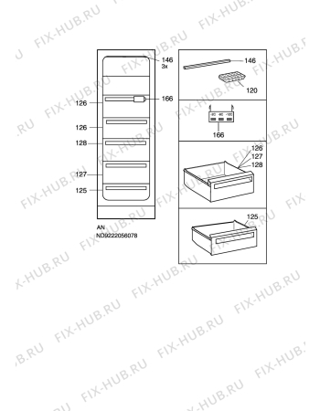 Взрыв-схема холодильника Electrolux EU7512C - Схема узла C10 Interior